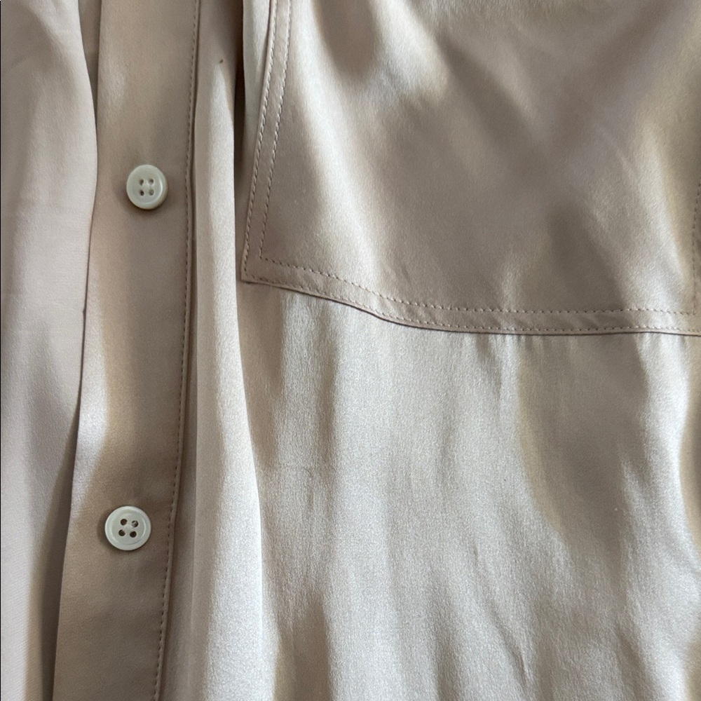 Frame Denim Beige Button Down Shirt - Picture 2 of 4